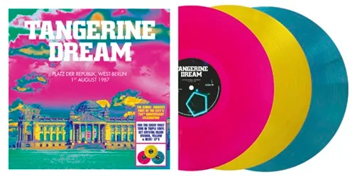 TANGERINE DREAM / タンジェリン・ドリーム / PLATZ DER REPUBLIK, WEST-BERLIN - AUGUST 1ST 1987: LIMITED BRIGHT PINK/BRIGHT YELLOW /SKY BLUE COLOR TRIPLE VINYL