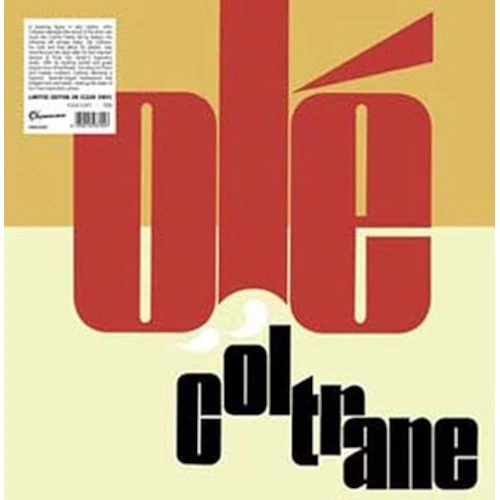 JOHN COLTRANE / ジョン・コルトレーン / Ole' Coltrane(LP/Clear Vinyl)