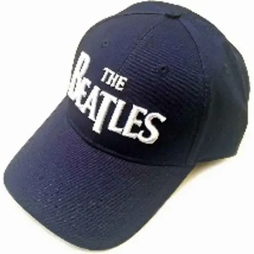BEATLES / ビートルズ / WHITE DROP T LOGO NAVY BASEBALL CAP (NAVY BLUE)