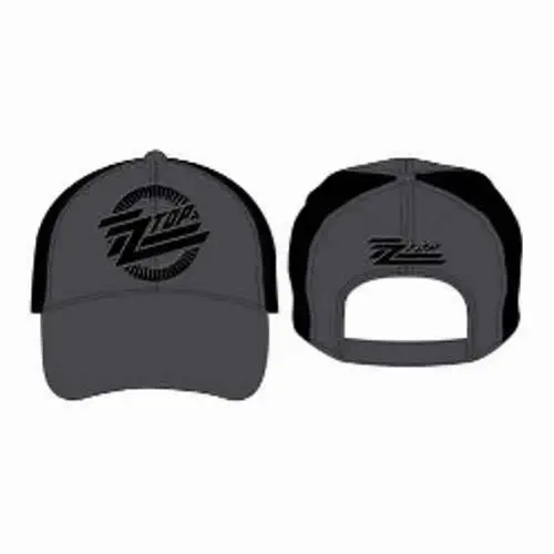 ZZ TOP / ZZトップ / CIRCLE LOGO BASEBALL CAP (BLACK & GREY)