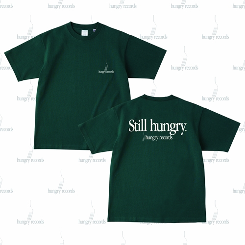 hungry records / hungry records Label Logo T-shirt L Green