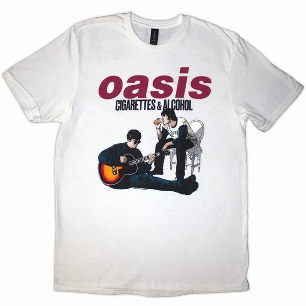 OASIS / オアシス / CIGARETTES & ALCOHOL ILLUSTRATION (WHITE)(XL)