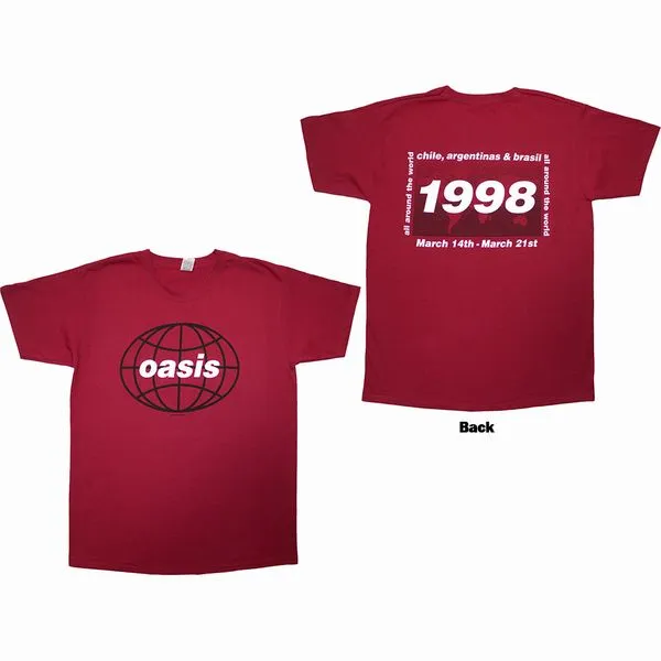 OASIS / オアシス / 1998 WORLD TOUR - USA/CANADA (RED)(XL)