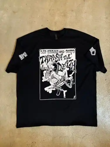 LIP CREAM and OUTO / THRASH TIL' DEATH T-shirt入荷