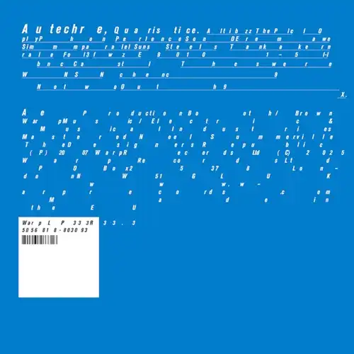 AUTECHRE / オウテカ / QUARISTICE(2025 REISSUE/2LP)