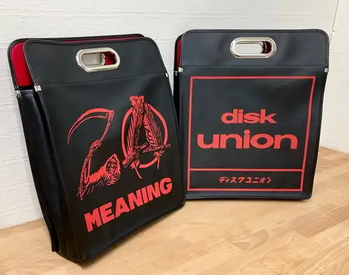 MEANING ディスクユニオン・コラボキャリングバッグ赤ロゴver.も少数発売開始!