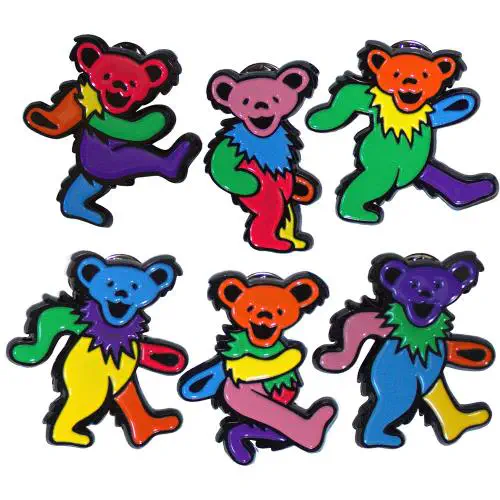 GRATEFUL DEAD / グレイトフル・デッド / GRATEFUL DEAD PIN BADGE SET: MULTICOLOURED DANCING BEARS