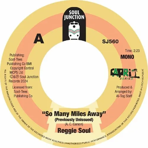REGGIE SOUL / SO MANY MILES AWAY / GROOVY THANG (7")