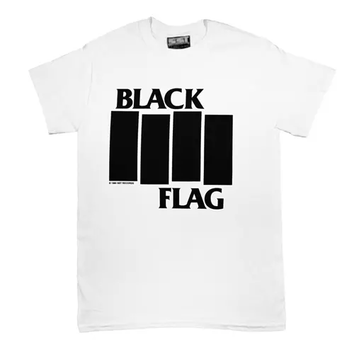 BLACK FLAG / ブラック・フラッグ / M/BARS & LOGO T-SHIRT (WHITE)