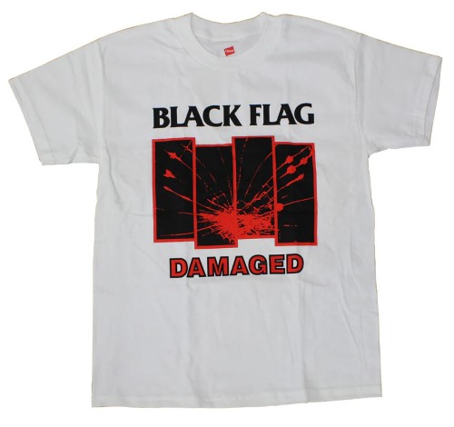 BLACK FLAG / ブラック・フラッグ / XL/DAMAGED T-SHIRT (WHITE)