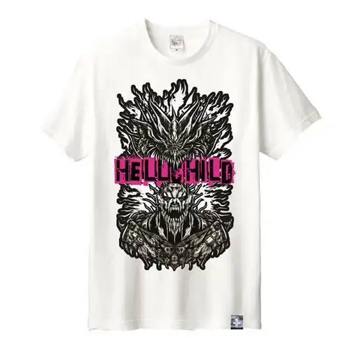 HELLCHILD / ヘルチャイルド / XL/WHTxPINK/Helling the Child T shirt