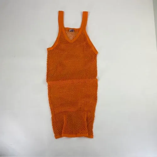CRYSTAL / CRYSTAL(網シャツ) / アミシャツ ORANGE WOMEN SIZE XL 