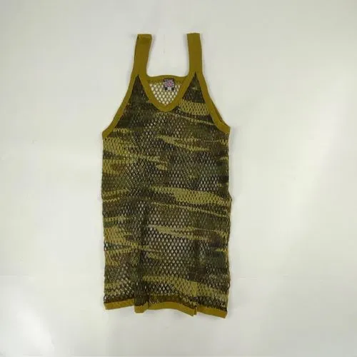 CRYSTAL / CRYSTAL(網シャツ) / アミシャツ OLIVE ARMY SIZE  XL