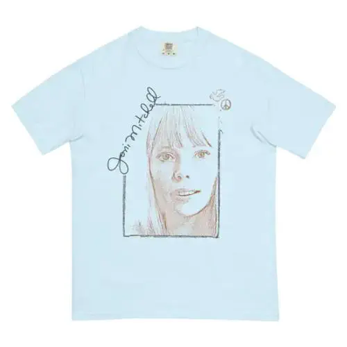 JONI MITCHELL / ジョニ・ミッチェル / PORTRAIT SIGNATURE TEE (L)