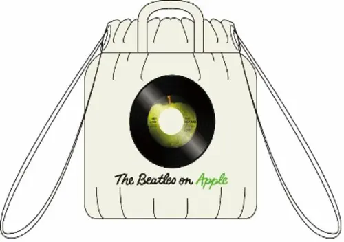 THE BEATLES ON APPLE COTTON CANVAS PURSE (26B-16309 / NATURAL