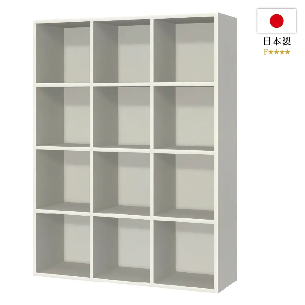 レコードラック / 純国産レコードラック 12BOX ホワイト