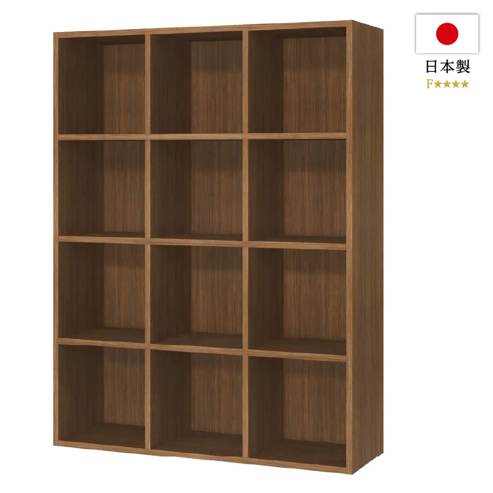 レコードラック / 純国産レコードラック 12BOX ウォールナット