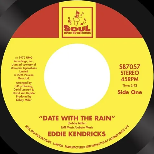EDDIE KENDRICKS / エディ・ケンドリックス / DATE WITH THE RAIN / INTIMATE FRIENDS (7")