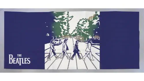 BEATLES / ビートルズ / THE BEATLES 江戸手ぬぐい(ABBEY ROAD) 配色