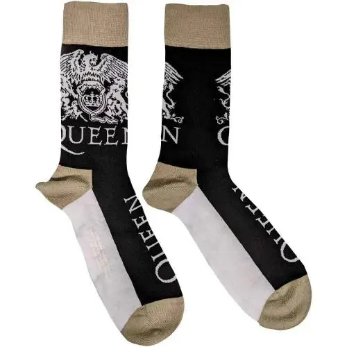QUEEN / クイーン / UNISEX ANKLE SOCKS: CREST & LOGO (BLACK)