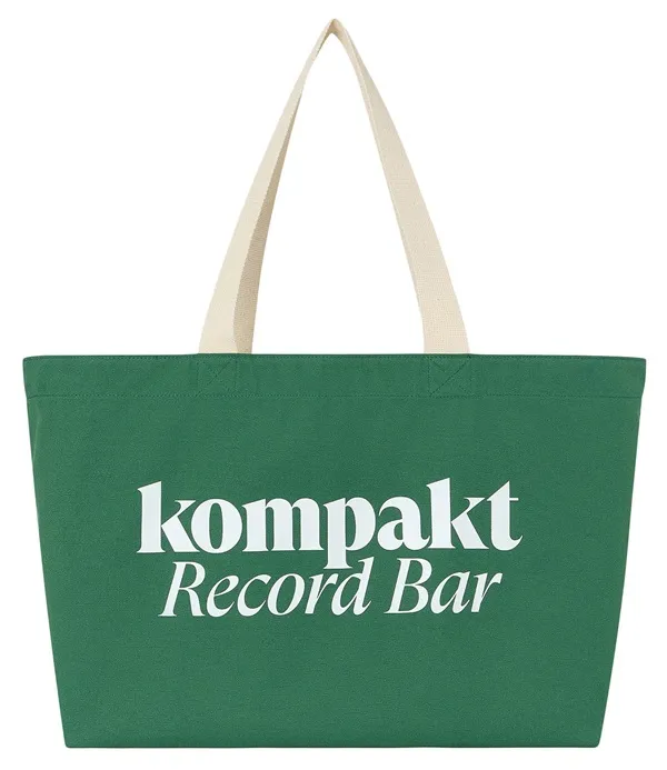 KOMPAKT RECORD BAR / Light Canvas Tote Bag - Green