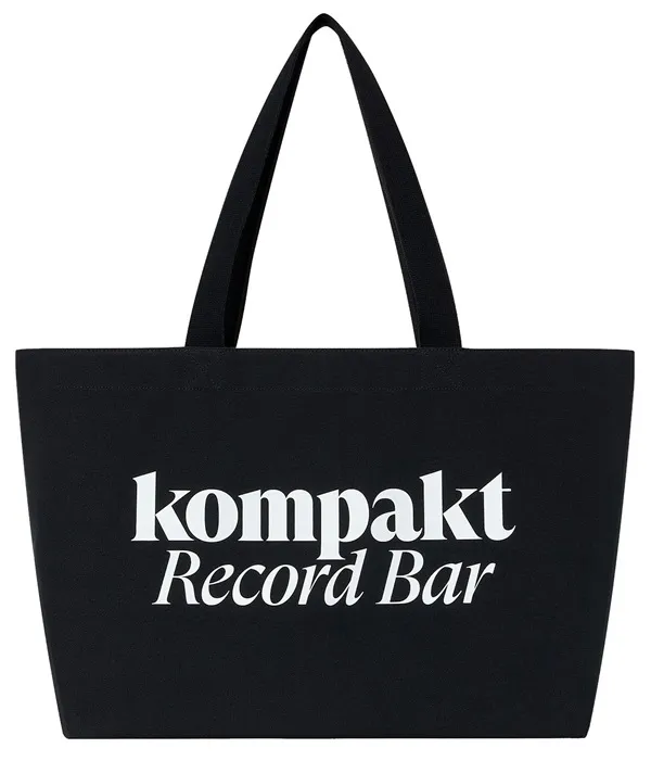 KOMPAKT RECORD BAR / Light Canvas Tote Bag - Black
