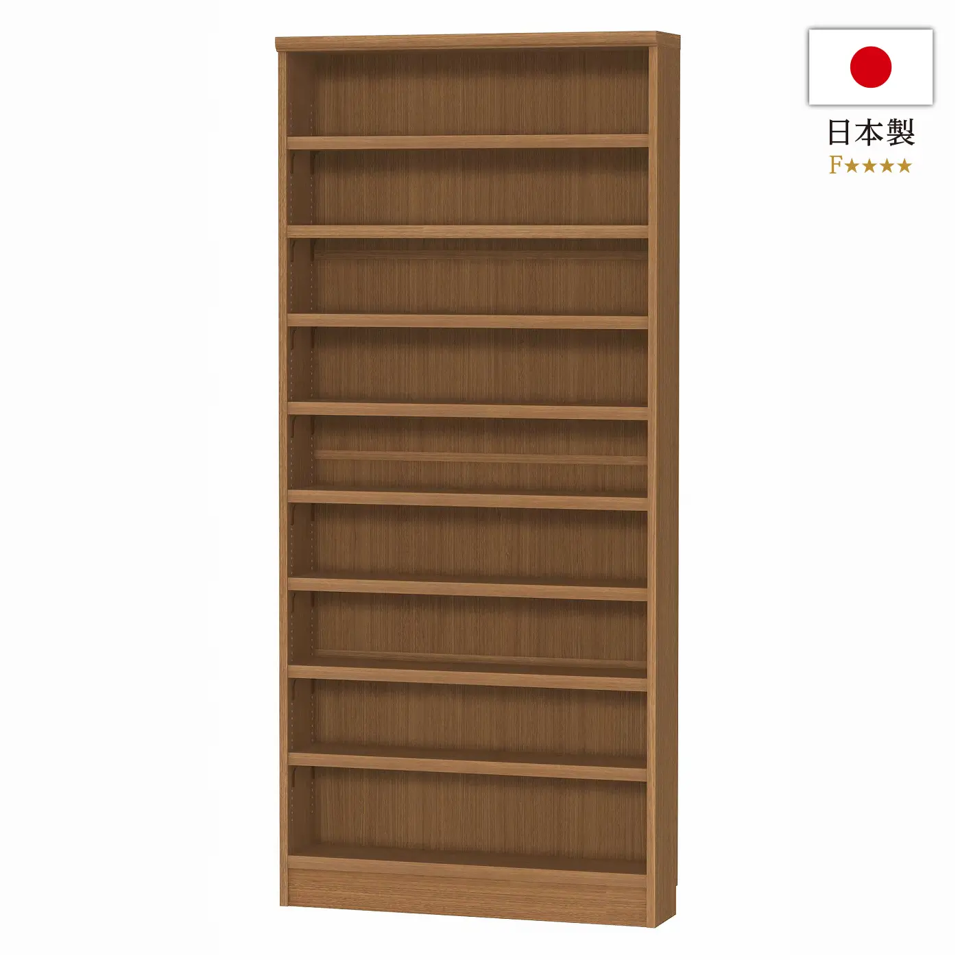 純国産レコードラック 9BOX ウォールナット/レコードラック｜CD