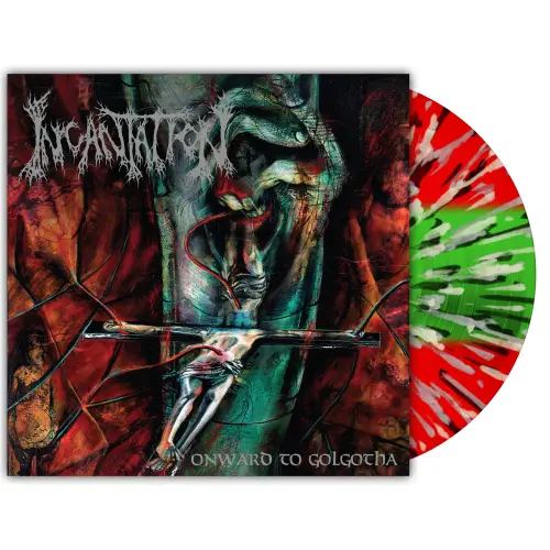 INCANTATION / インカンテーション / ONWARD TO GOLGOTHA (THREE COLOR STRIPE WITH SPLATTER)