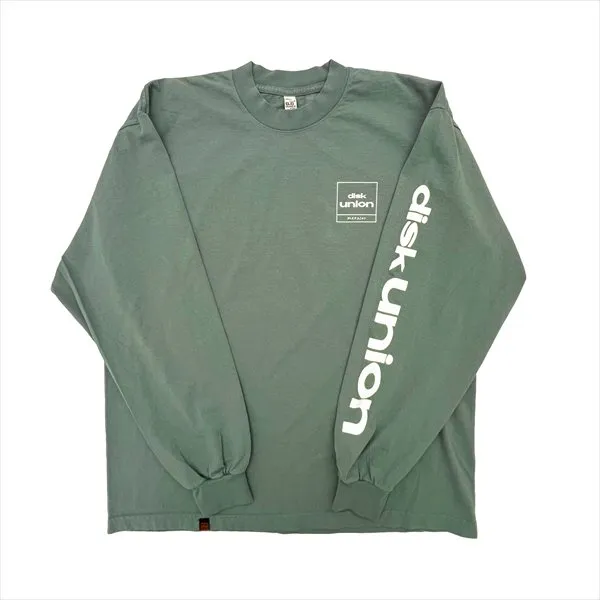 DISKUNION / ディスクユニオン / diskunion Long Sleeve Tee Garment Dyed  (Green/XL)