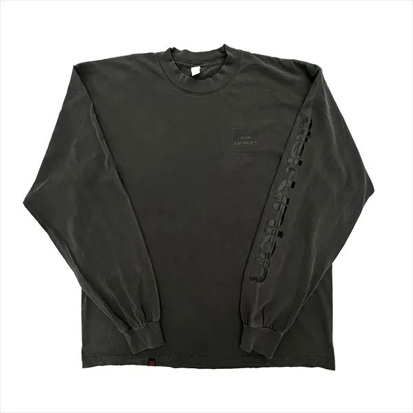 DISKUNION / ディスクユニオン / diskunion Long Sleeve Tee Garment Dyed  (Vintage Black/L)