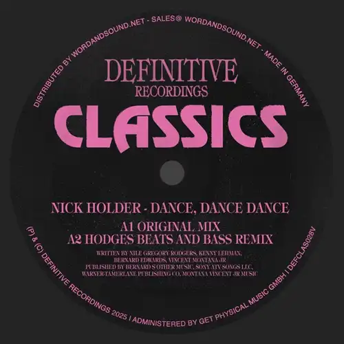 NICK HOLDER / ニック・ホルダー / DANCE, DANCE, DANCE (ORIG,HODGES,TRACKHEADZ RMXS)