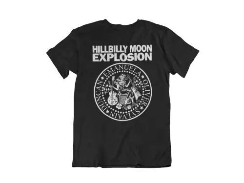 HILLBILLY MOON EXPLOSION / L/RAMONES EXPLOSION BLACK T-SHIRT-MEN