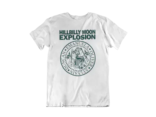 HILLBILLY MOON EXPLOSION / L/RAMONES EXPLOSION WHITE T-SHIRT-MEN