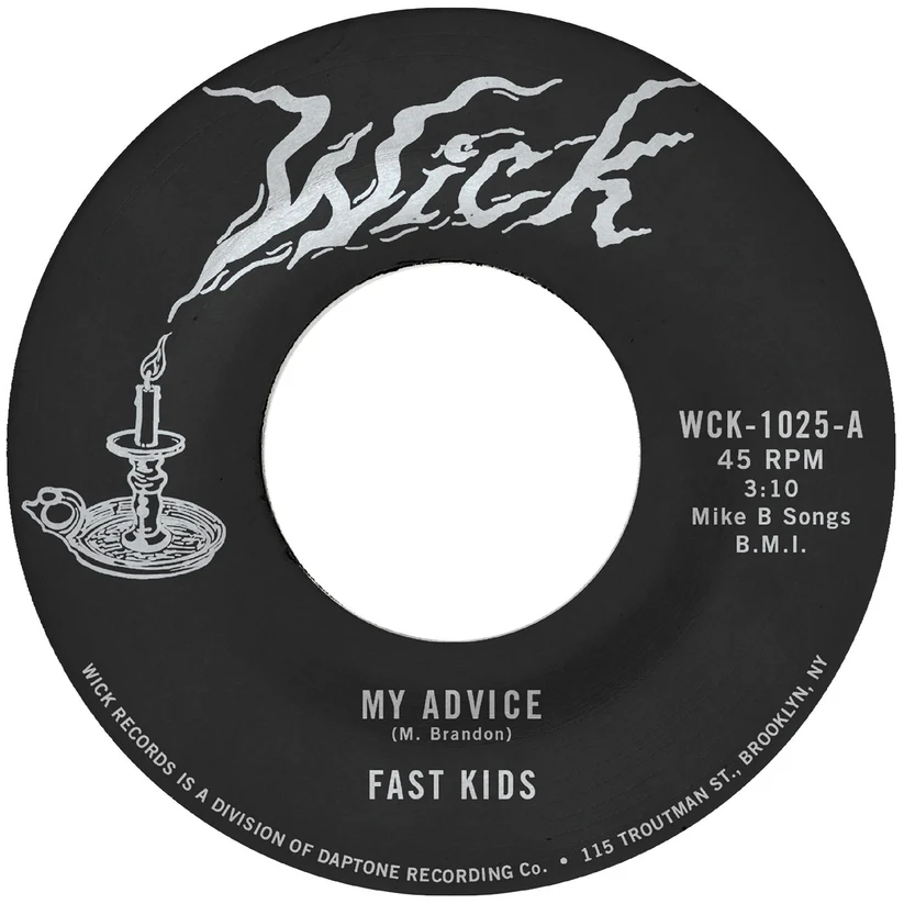FAST KIDS / MY ADVICE B/W OUT OF STATE PLATES (7")