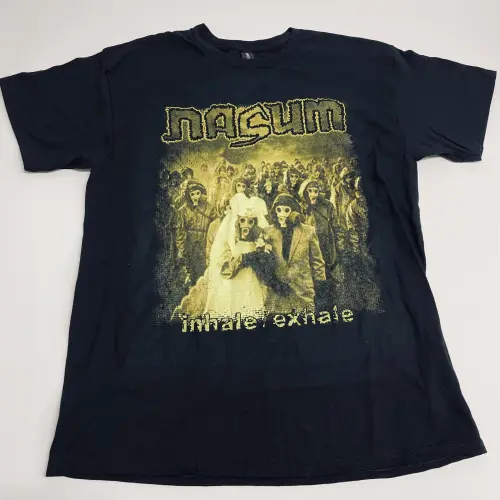 NASUM / ナザム / INHALE/EXHALE BLACK T-SHIRT <SIZE:L>