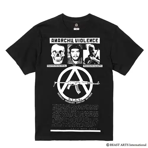 G.I.S.M. / XXXL/BLK/ANARCHY VIOLENCE / you die,you live T SHIRT