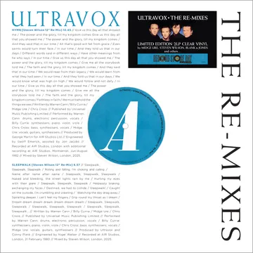 ULTRAVOX / RE-MIXES (CLEAR VINYL 2LP) 【RECORD STORE DAY 2026.04.18】