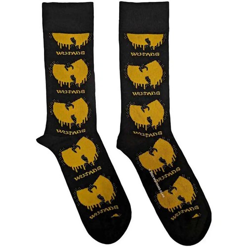 WU-TANG CLAN - DRIPPING LOGO BLACK ANKLE SOCKS/WU-TANG CLAN