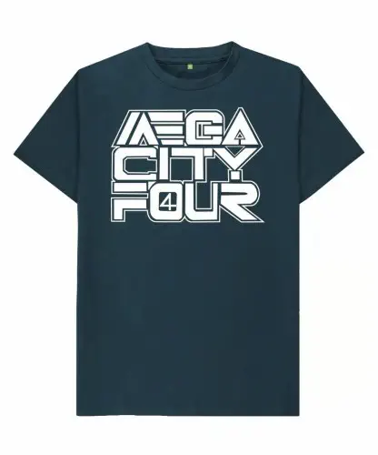 MEGA CITY FOUR / メガ・シティー・フォー / S/MC4 LOGO DENIM BLUE - T-SHIRT