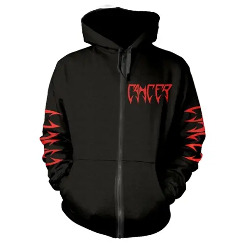 CANCER / キャンサー / DEATH SHALL RISE HOODED SWEATSHIRT WITH ZIP<SIZE:M>