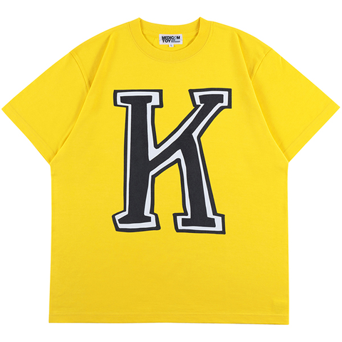 チャージマン研 / YELLOW / XL / "イニシャル" Tシャツ