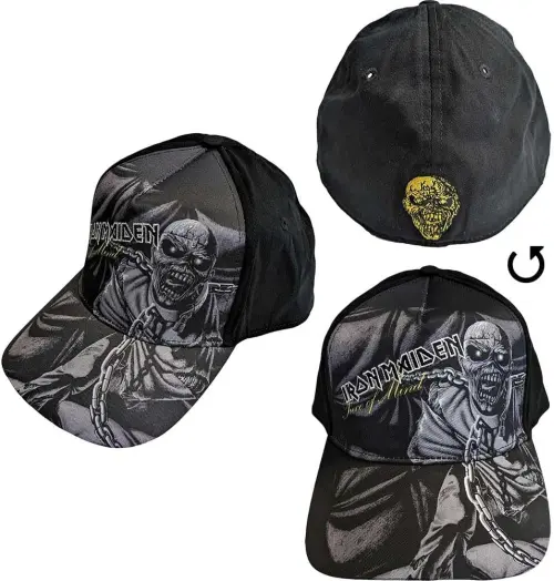IRON MAIDEN / アイアン・メイデン / PIECE OF MIND GREYSCALE BLACK BASEBALL CAP