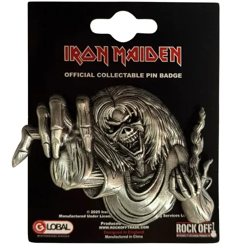 レア　Iron Maiden サイン入りCD アイアンメイデン NUMBER OF THE BEAST EDDIE PIN BADGE/IRON MAIDEN/アイアン・メイデン