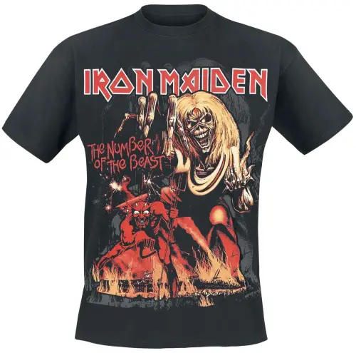 【美品帯付】アイアン・メイデン The Number of the Beast NUMBER OF THE BEAST GRAPHIC BLACK<SIZE:L>/IRON MAIDEN/アイアン
