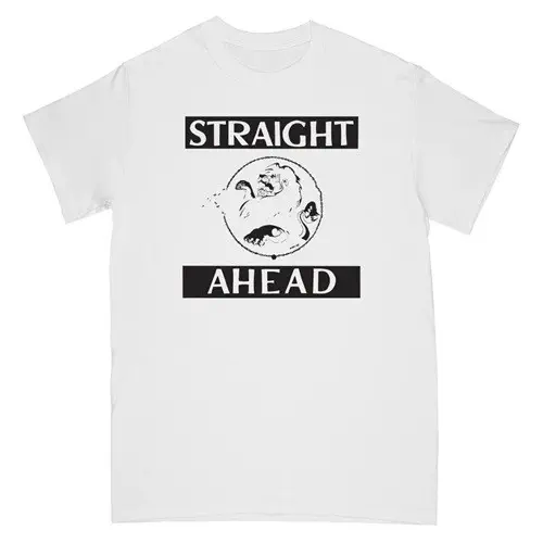 STRAIGHT AHEAD / XL/RECORD COVER WHITE - T-SHIRT