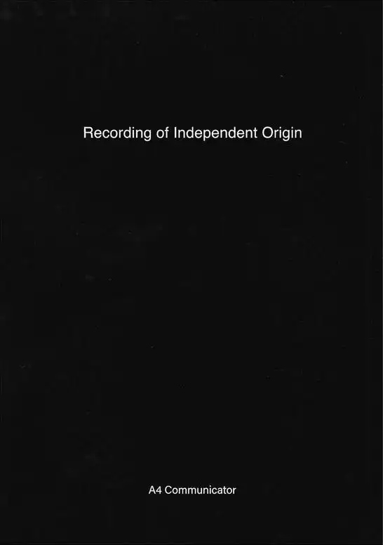 GANGHYEON PAEG / RECORDINGS OF INDEPENDENT ORIGIN
