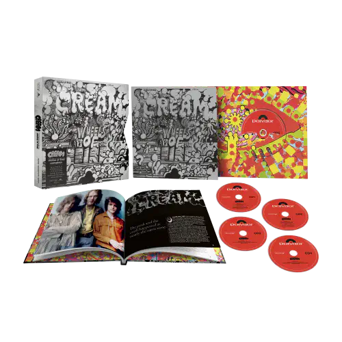 CREAM クリーム 全63トラックのうち37トラックが未発表音源! 68年名盤『WHEELS OF FIRE(クリームの素晴らしき世界)』が5CDでリリース! 3LPも!