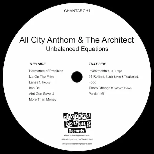 ALL CITY ANTHOM & THE ARCHITECT / UNBALANCED EQUATIONS (LP) (VIOLET VINYL)