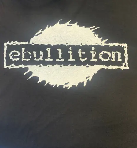 EBULLITION (LABEL) / XL/EBULLITION - WHITE INK, BLACK T-SHIRT