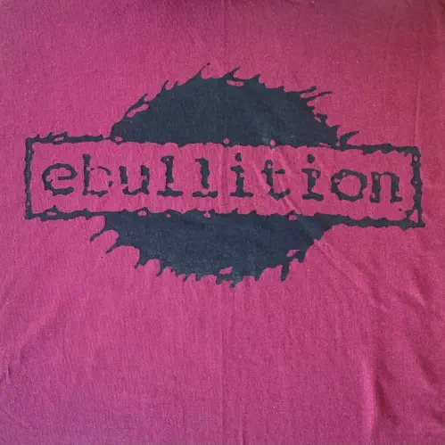 EBULLITION (LABEL) / L/EBULLITION - BLACK INK, MAROON T-SHIRT